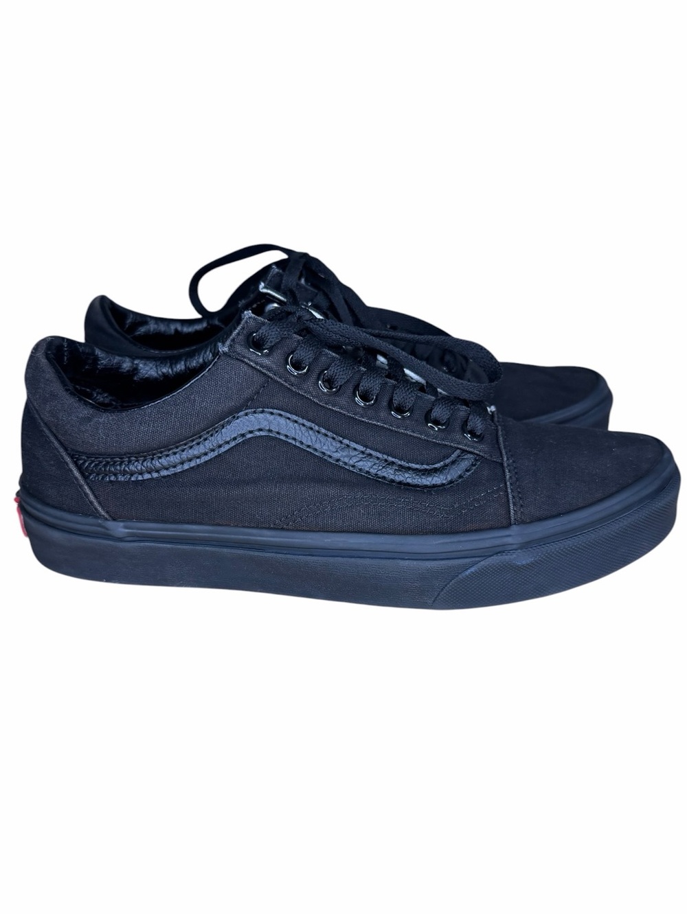 Vans Old Skool Black Black Canvas Skate Shoes M 8.5 W 10 Classic Low Top